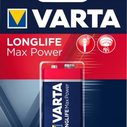 VARTA LONGLIFE MAX POWER Pile alcaline 9V/6LR61 x1 VARTA