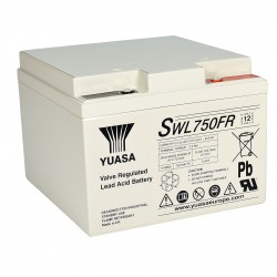 YUASA Plomb Etanche GAMME SWL - Applications décharges rapides 12V 24,4Ah FLAMM YUASA